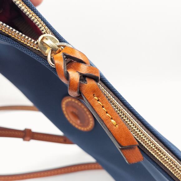 Dooney & Bourke Women’s Shoulder Bag Navy Nylon Leather Trim Crossbody Small - Picture 7 of 11